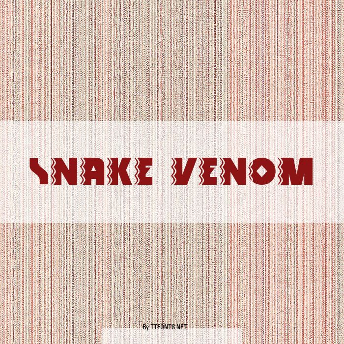 Snake Venom example